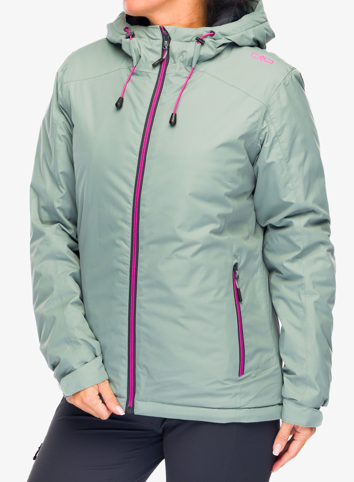 Zateplená bunda dámska CMP Jacket Fix Hood Teemo - mineral