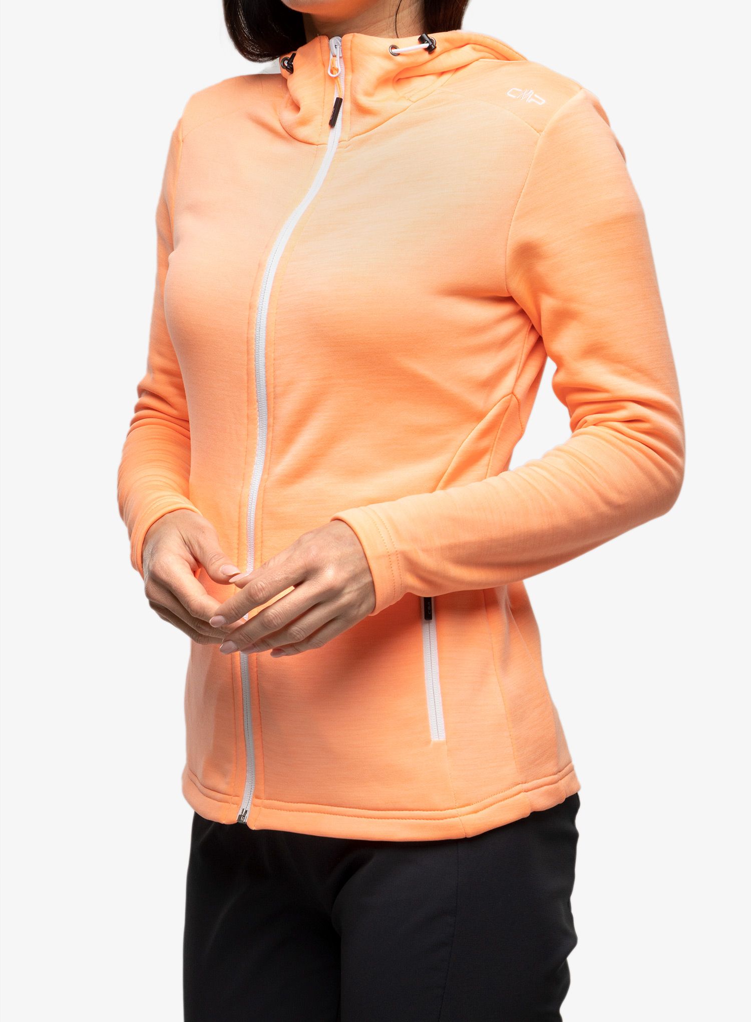 Dámska mikina s kapucňou CMP Orianna Jacket Fix Hood - sunrise mel