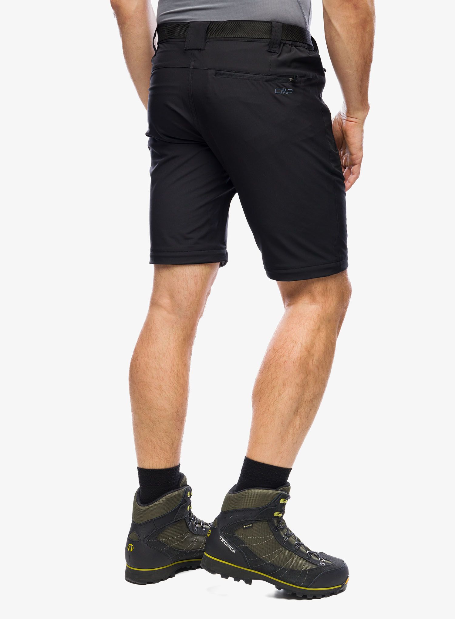 Nohavice CMP Rule Zip Off Pant Stretch Polyester - nero