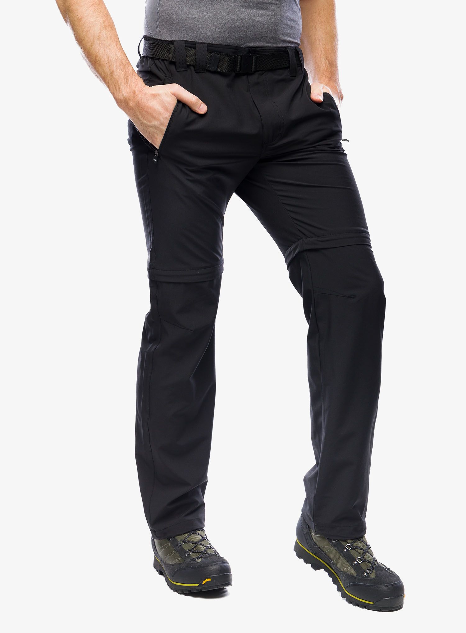 Nohavice CMP Rule Zip Off Pant Stretch Polyester - nero