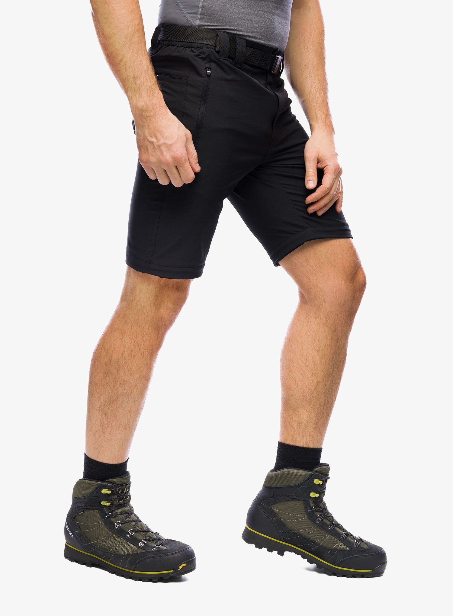 Nohavice CMP Rule Zip Off Pant Stretch Polyester - nero