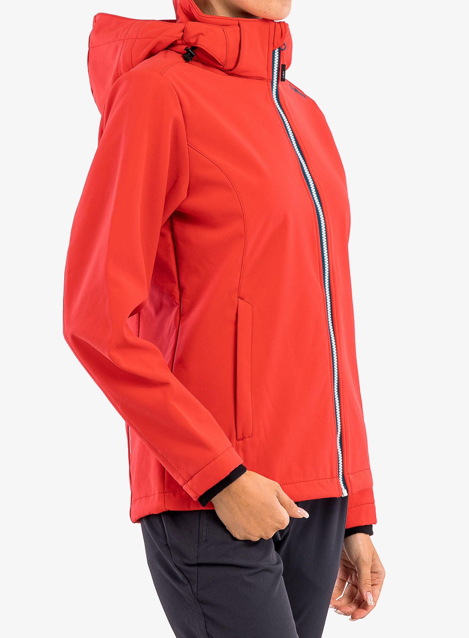 Softshellová bunda dámska CMP Terra Jacket Zip Hood - campari