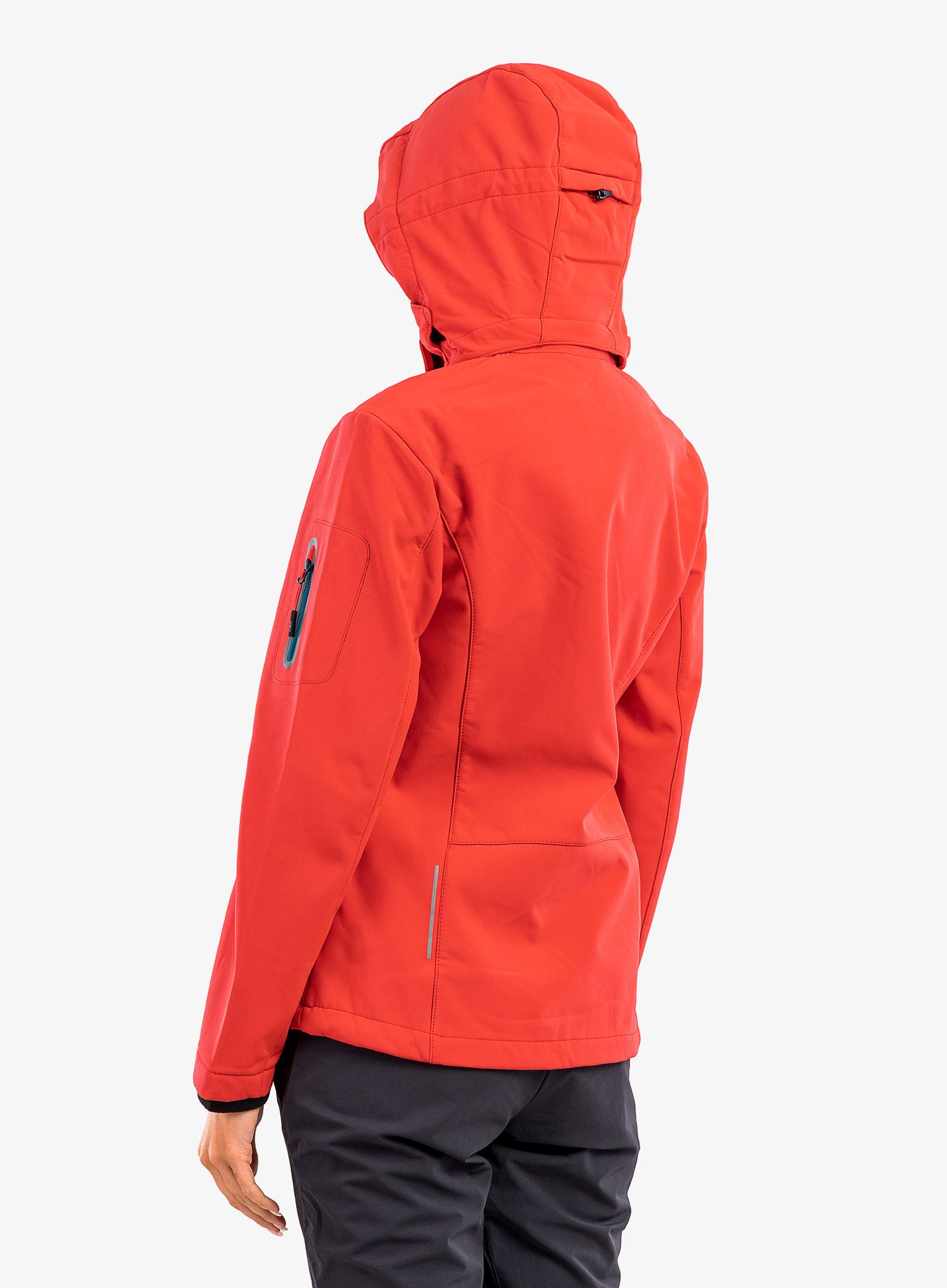Softshellová bunda dámska CMP Terra Jacket Zip Hood - campari