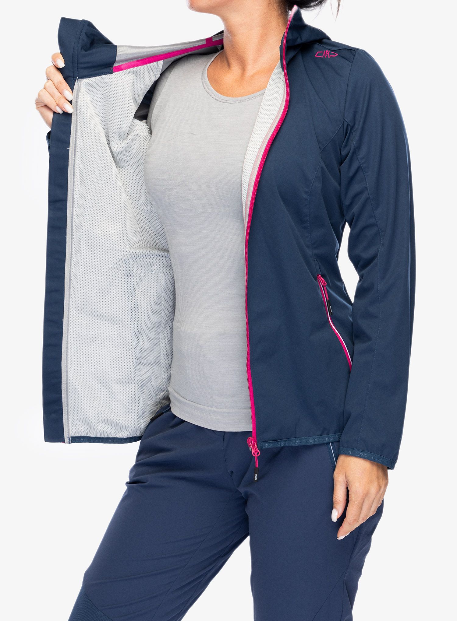 Bunda dámska CMP Vicky Jacket Fix Hood - blue