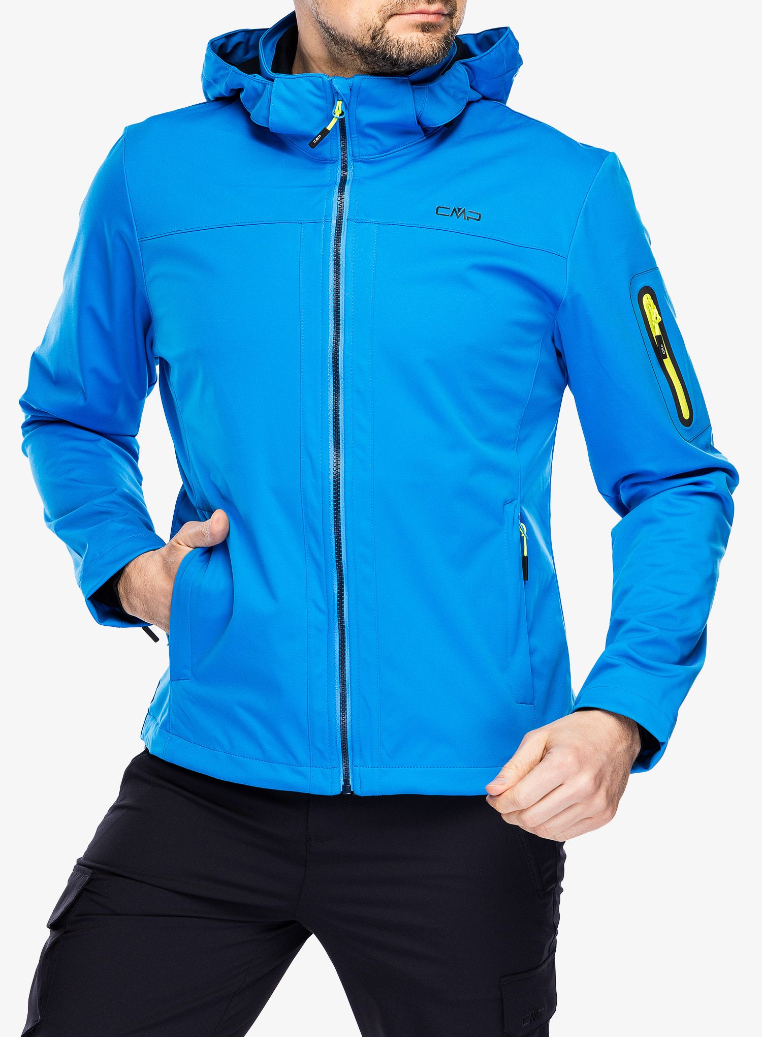 Softshellová bunda CMP Vidal Zip Hood Jacket - river
