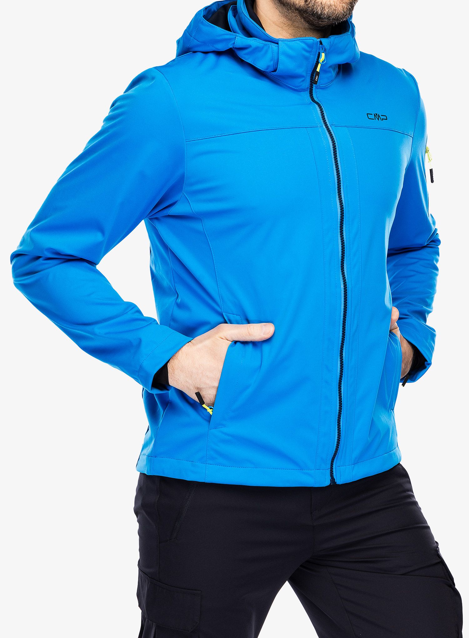 Softshellová bunda CMP Vidal Zip Hood Jacket - river