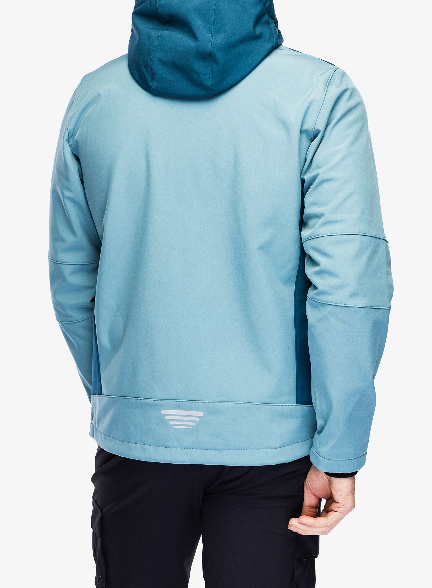 Softshellová bunda CMP Vivo Jacket Zip Hood - hydro/bluesteel
