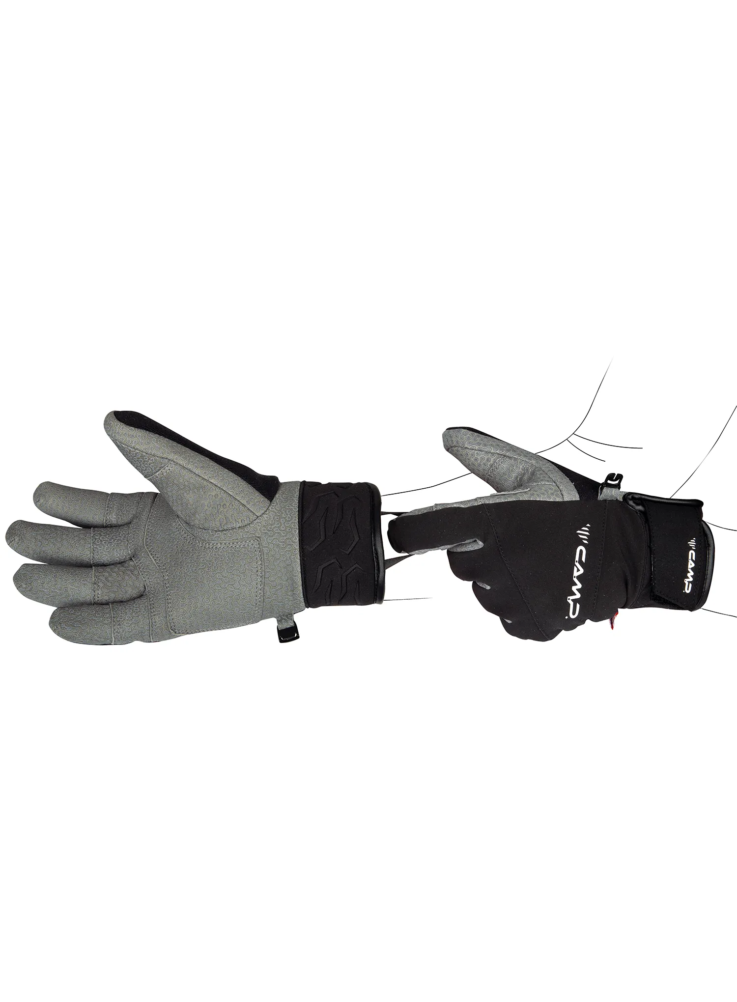 Rukavice Camp Geko Ice Pro - black