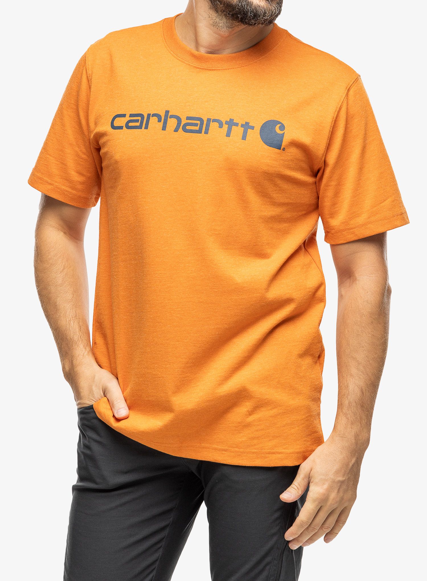 Pánske tričko Carhartt Core Logo T-Shirt S/S - marmalade heather