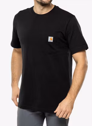 Pánske tričko Carhartt K87 Pocket S/S T-Shirt - black