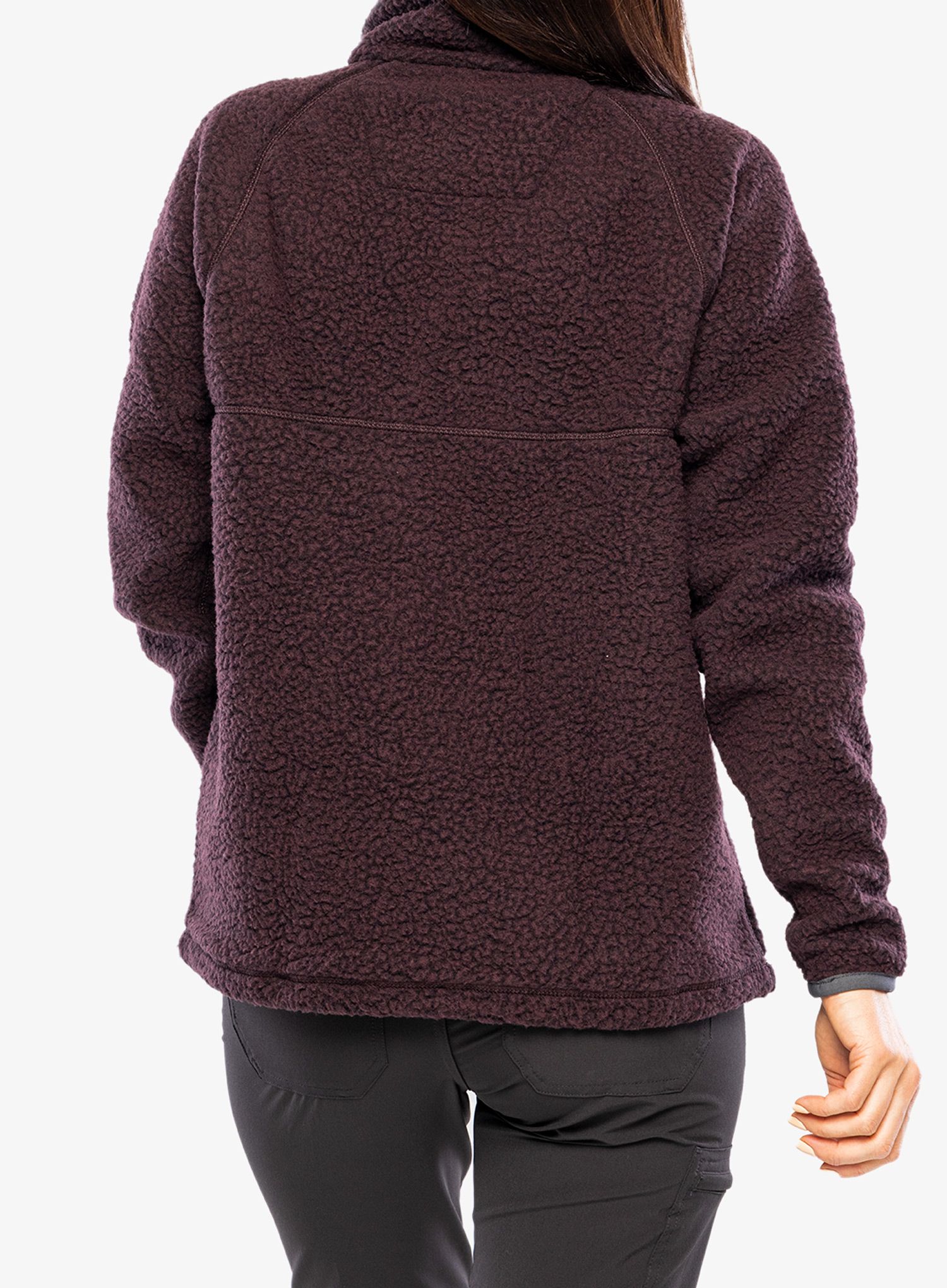 Flísová mikina dámska Carhartt Relaxed Fit Fleece Pullover - blackberry heather