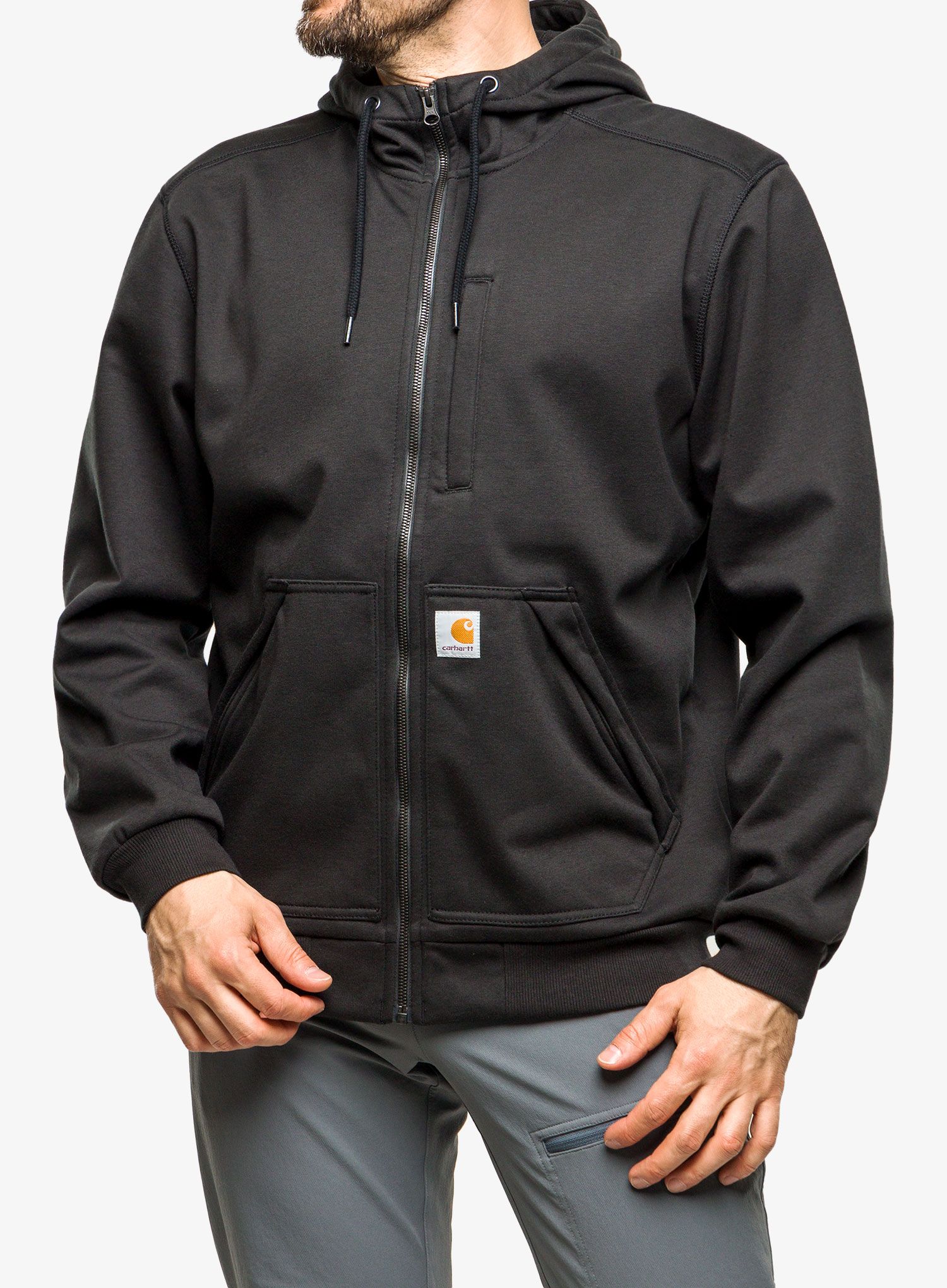 Pánska mikina Carhartt Wind Fighter Hooded Sweatshirt - black