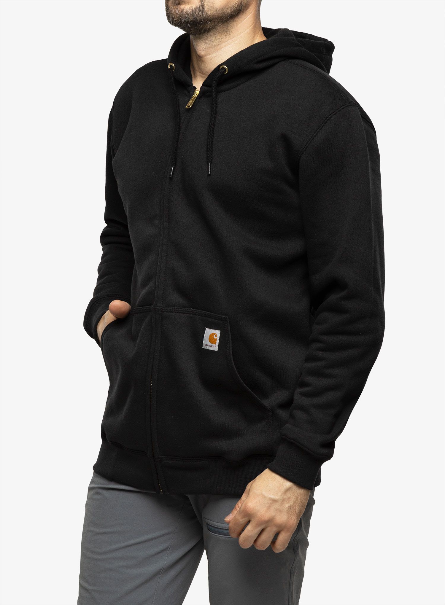 Mikina s kapucňou Carhartt Zip Hooded Sweatshirt - black