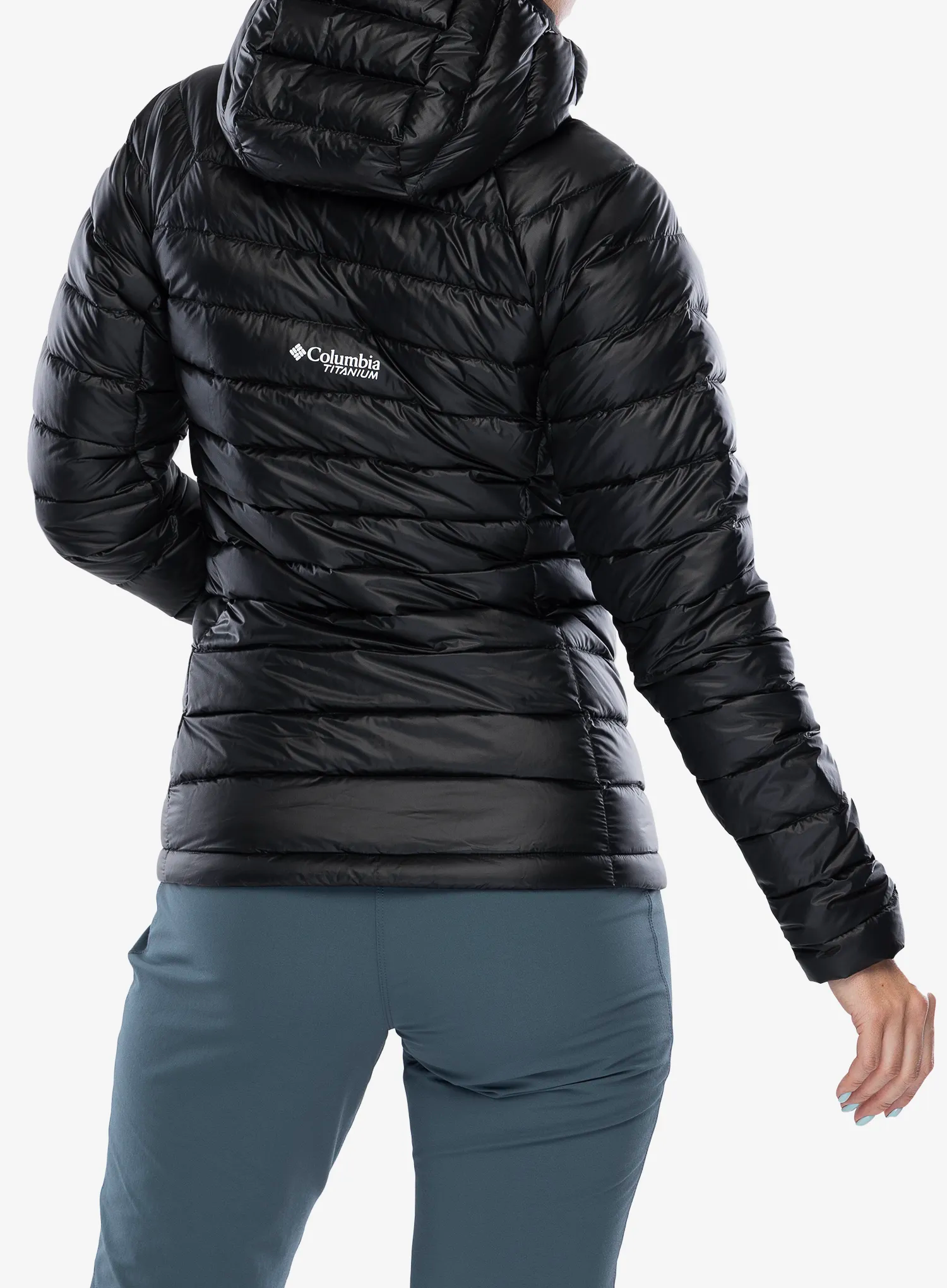 Bunda páperová dámska Columbia Arctic Crest Down Hooded Jacket - black