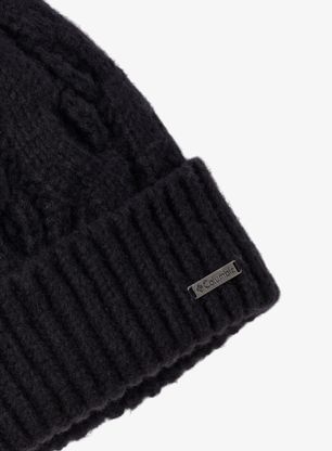 Dámska zimná čiapka Columbia Boundless Days Cable Knit Pom Beanie - black