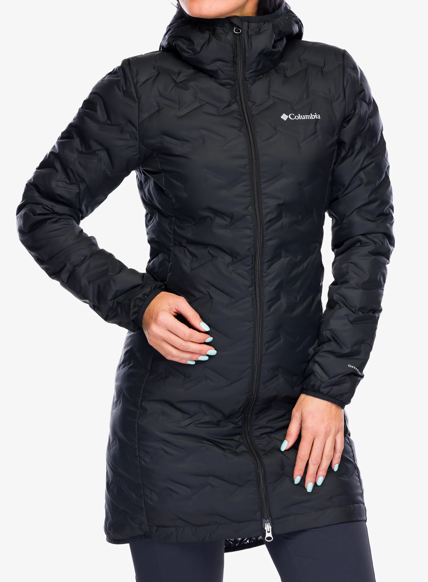 Dámsky páperový kabát Columbia Delta Ridge II Long Down Jacket - black