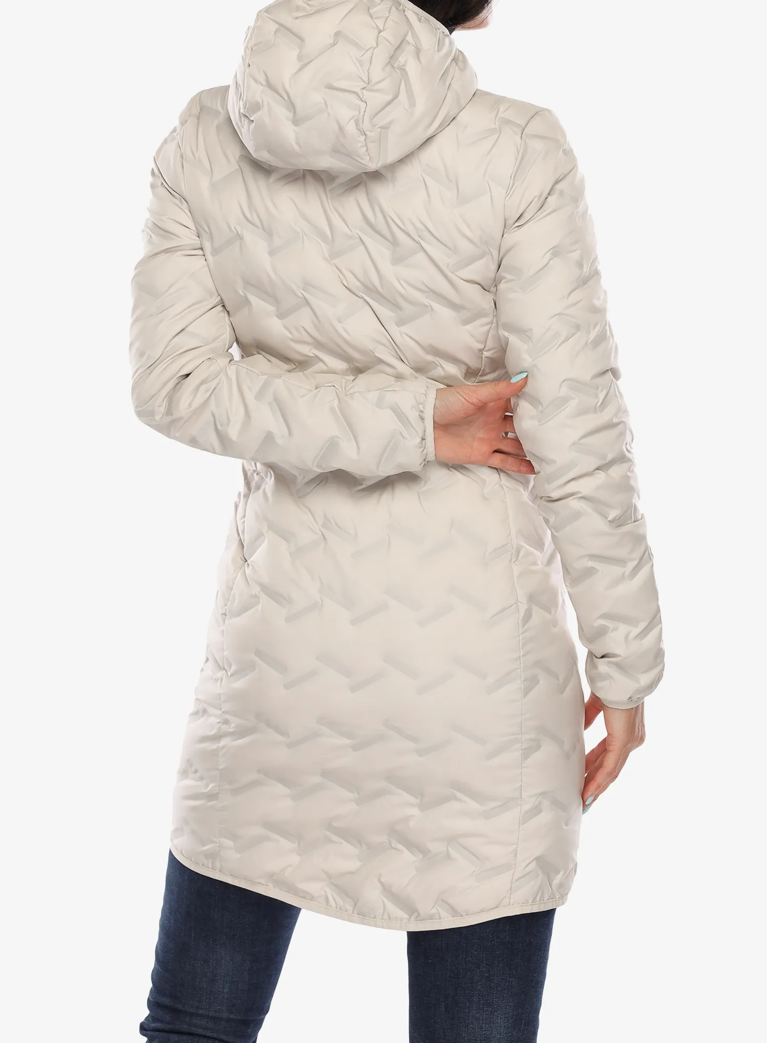 Dámsky páperový kabát Columbia Delta Ridge II Long Down Jacket - dark stone