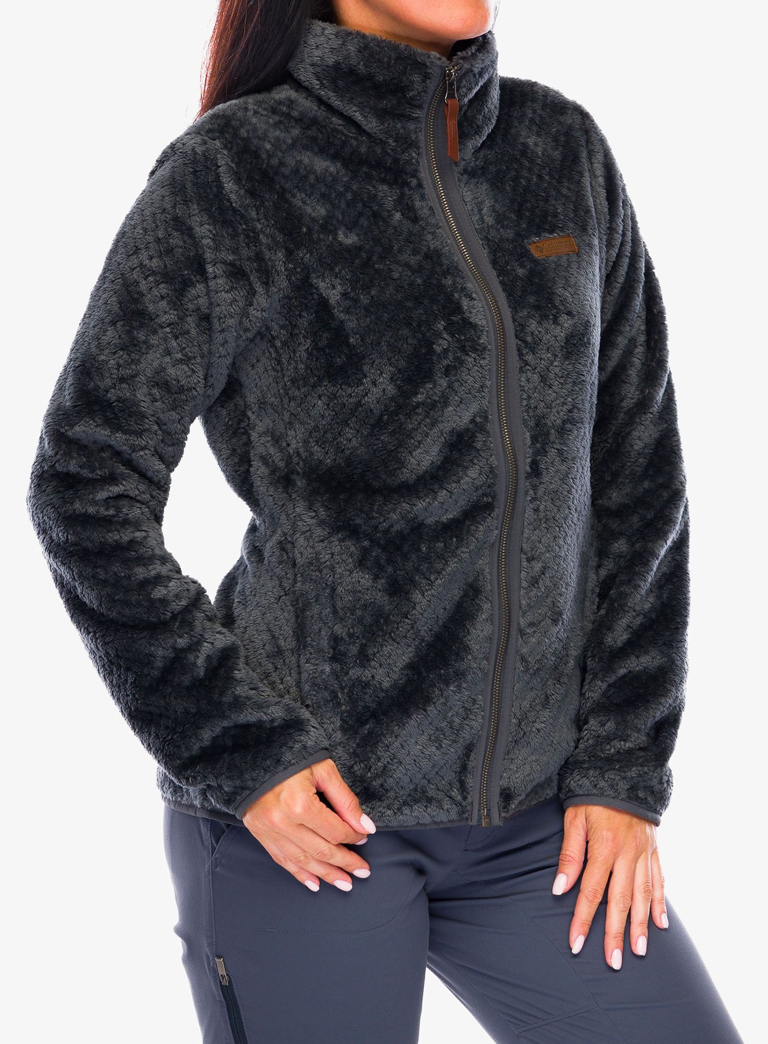Flísová mikina dámska Columbia Fire Side II Sherpa - shark