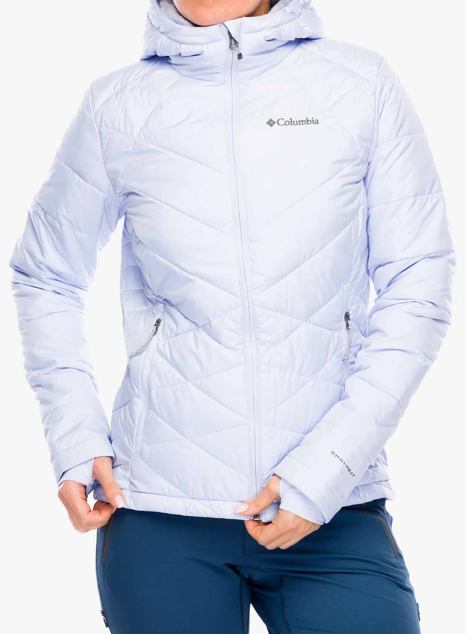 Zateplená bunda dámska Columbia Heavenly Hooded Jacket - snowdrift