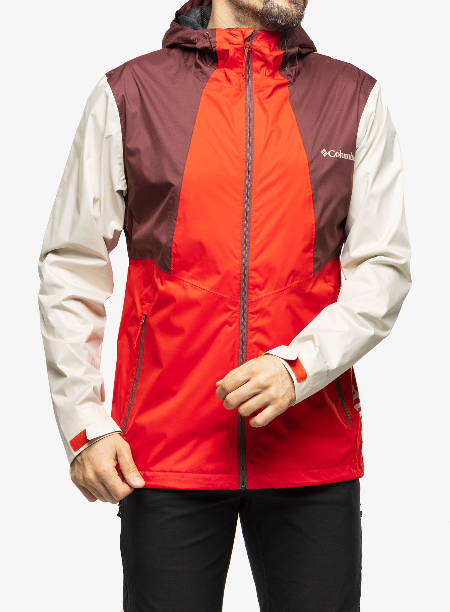 Bunda do dažďa Columbia Inner Limits II Jacket - spicy/light raisin/chalk