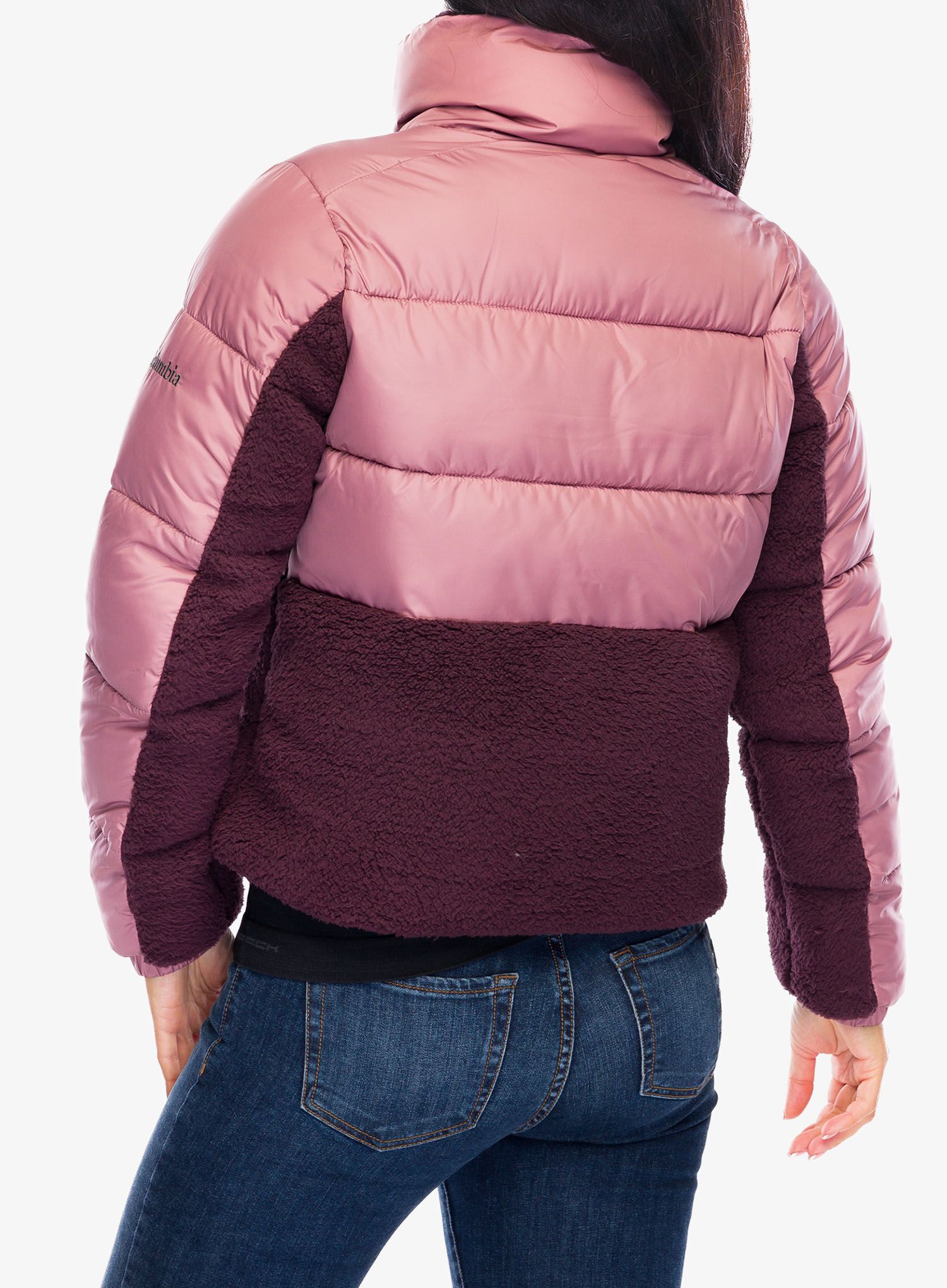 Zateplená bunda dámska Columbia Leadbetter Point II Sherpa Hybrid - fig/moonvista