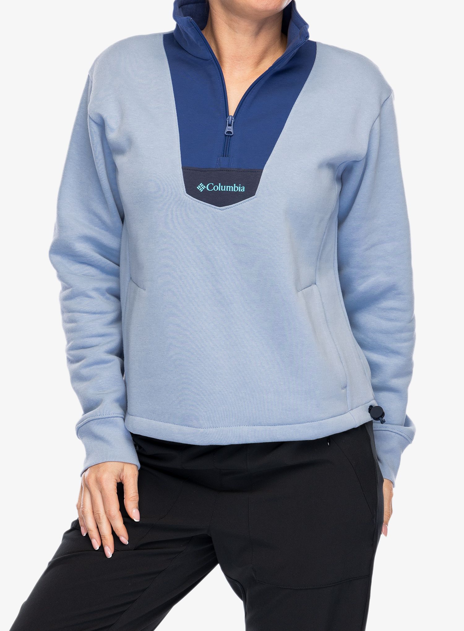 Dámska mikina bez kapucne Columbia Lodge Quarter Zip - whisper/eve/nocturnal