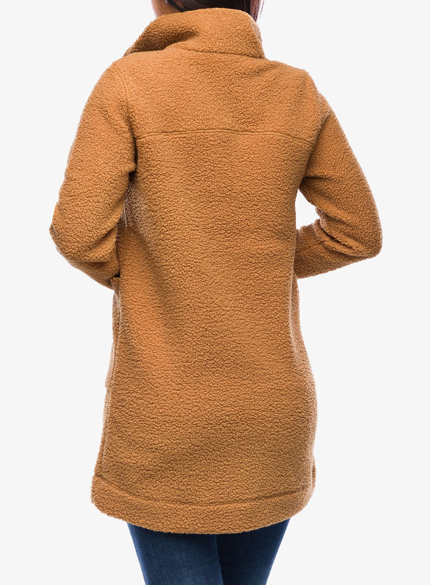 Flísová mikina dámska Columbia Panorama Long Jacket - camel brown