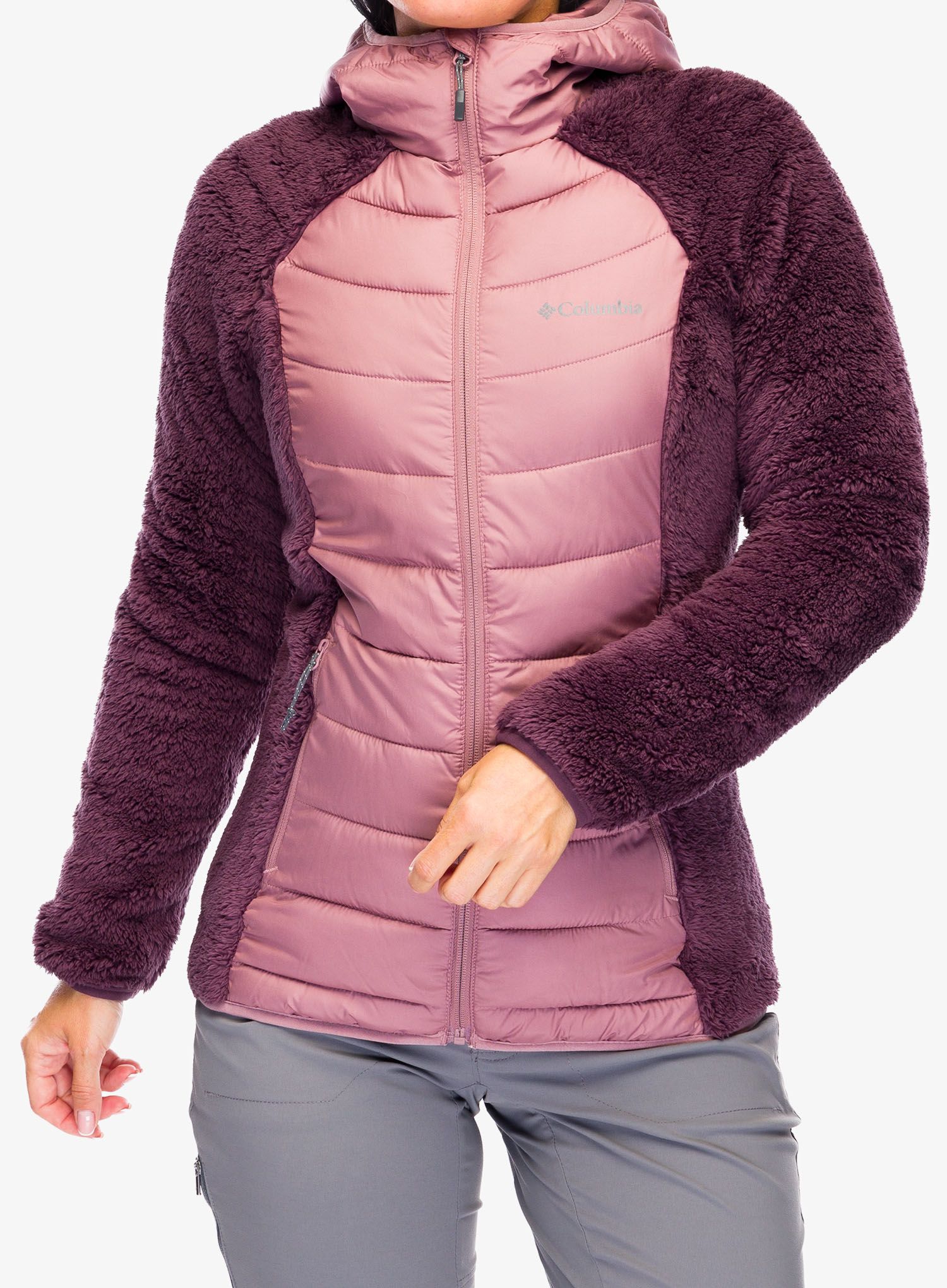 Bunda dámska Columbia Powder Lite II Sherpa Hybrid Jacket - moonvista/fig