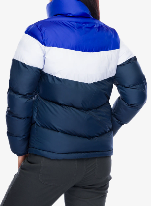 Zateplená bunda dámska Columbia Puffect II Colorblock Jacket - collegiate navy/snowdrift/blue
