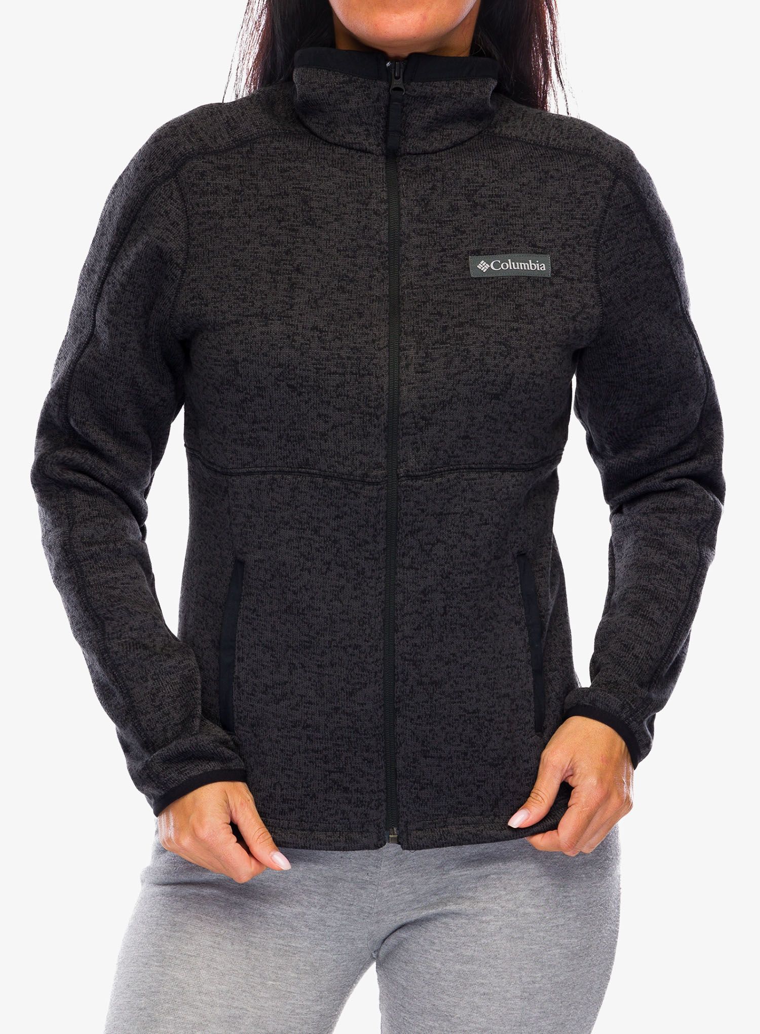 Flísová mikina dámska Columbia Sweater Weather Full Zip II - black heather