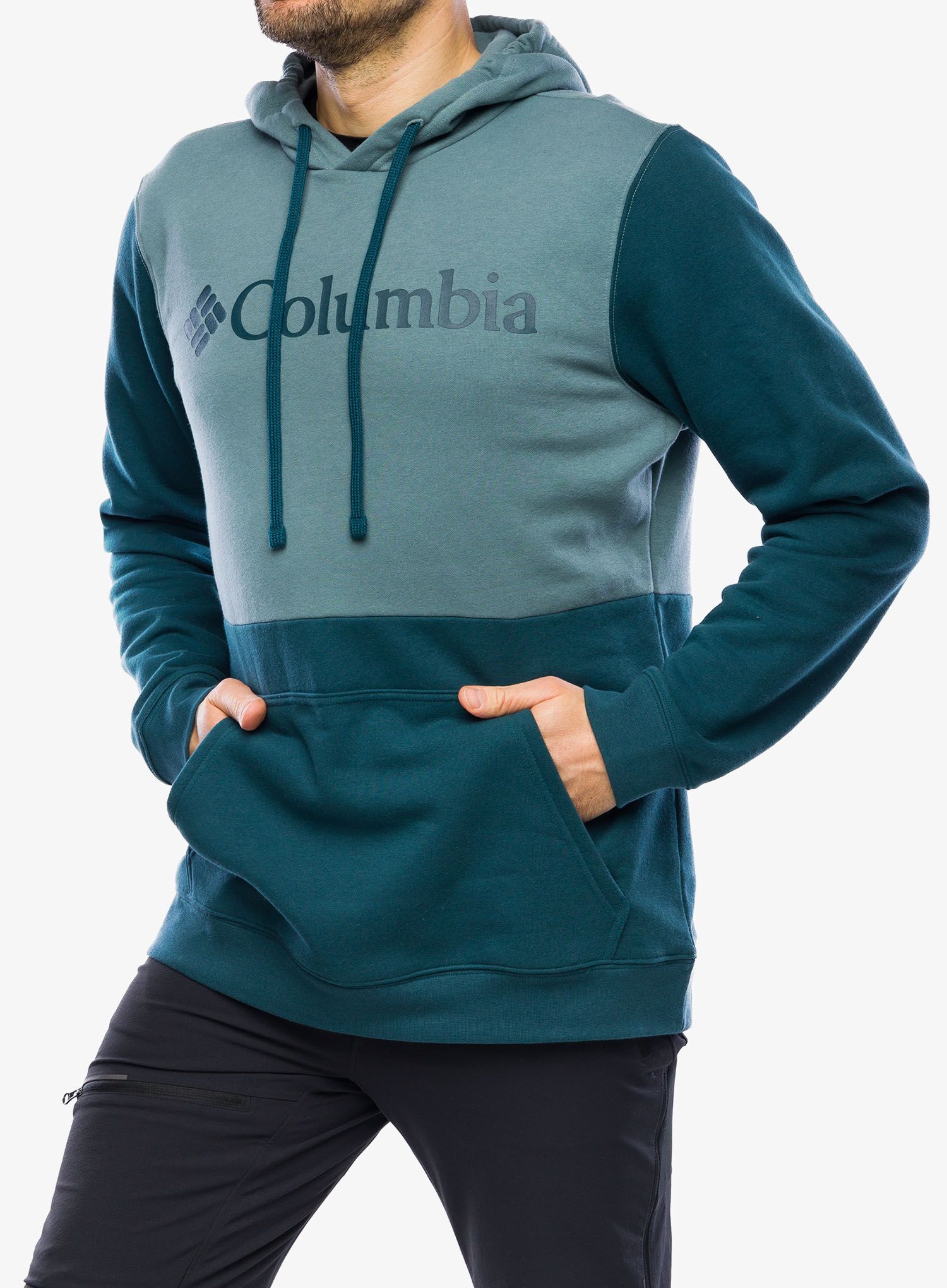 Pánska mikina Columbia Trek Colorblock Hoodie - night wave/metal