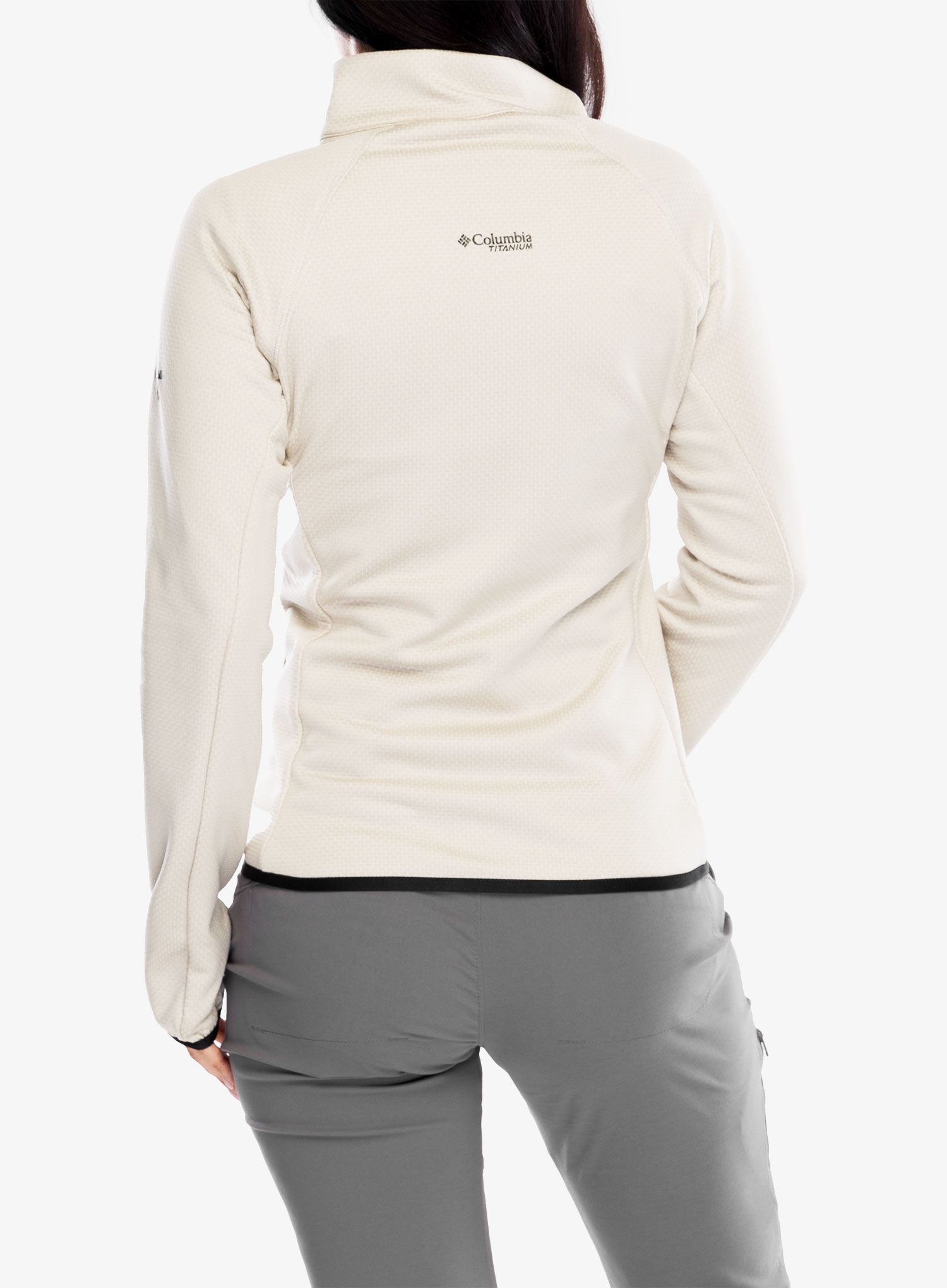 Flísová mikina dámska Columbia Triple Canyon Grid Fleece Full Zip - dark stone heather/black