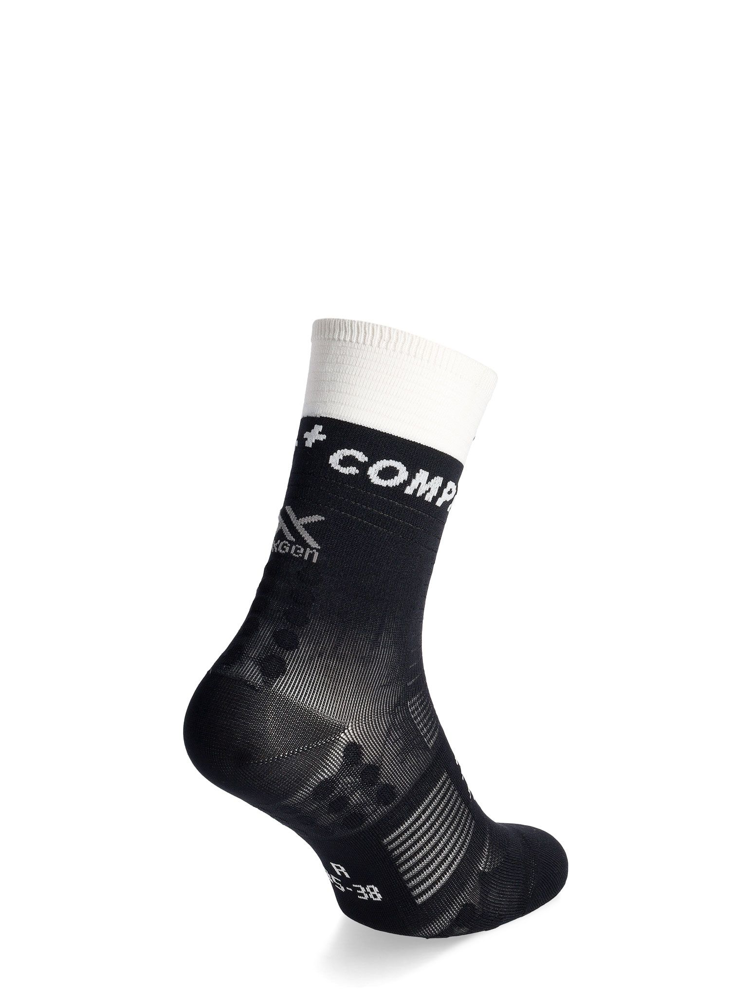 Ponožky na behanie Compressport Mid Compression Socks V2.0 - black/white