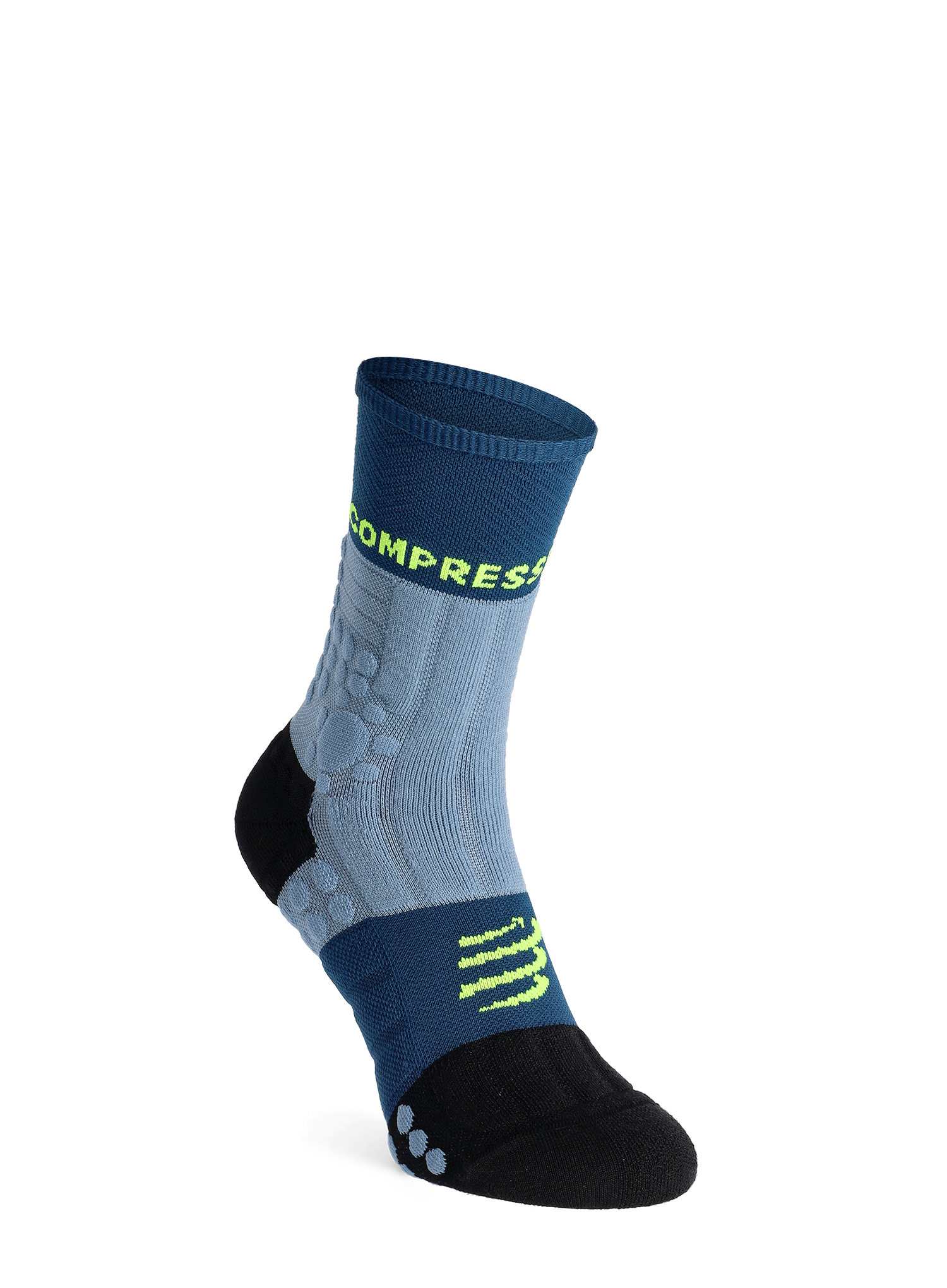 Ponožky na behanie Compressport Pro Racing Socks Winter Trail - denim/poseidon