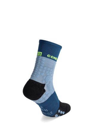 Ponožky na behanie Compressport Pro Racing Socks Winter Trail - denim/poseidon
