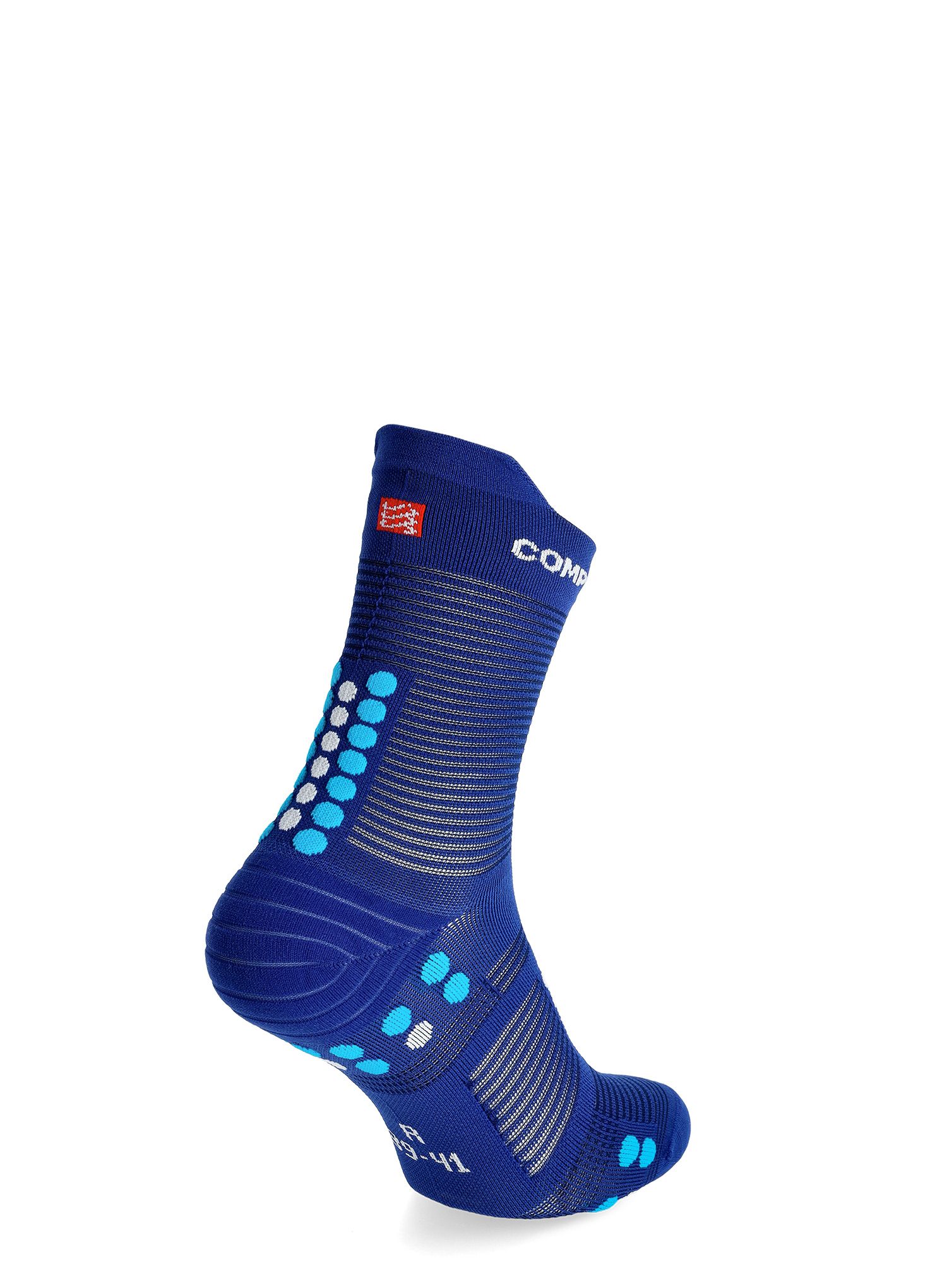 Bežecké ponožky Compressport Pro Racing Socks v4.0 Run High - sodalite/fluo blue