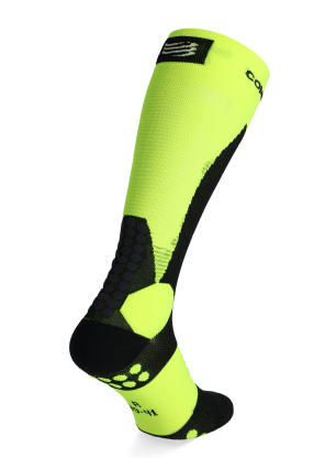 Skialp ponožky Compressport Ski Touring Full Socks - safe yellow/black