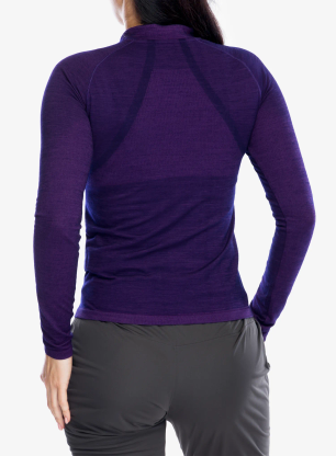 Dámska bežecká mikina Compressport Trail HZ LS Tshirt W - purple
