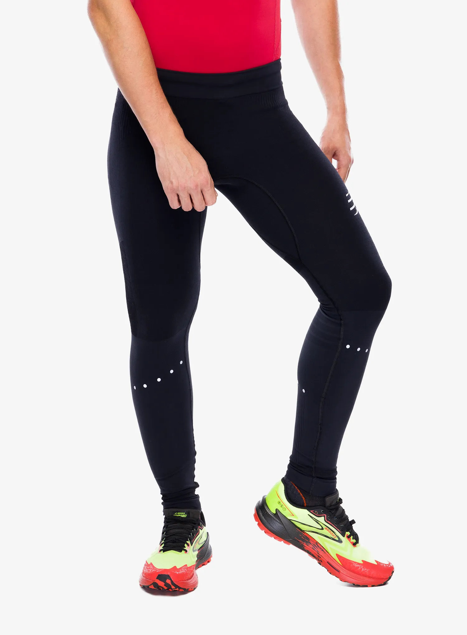 Legíny na behanie Compressport Winter Running Legging M - black