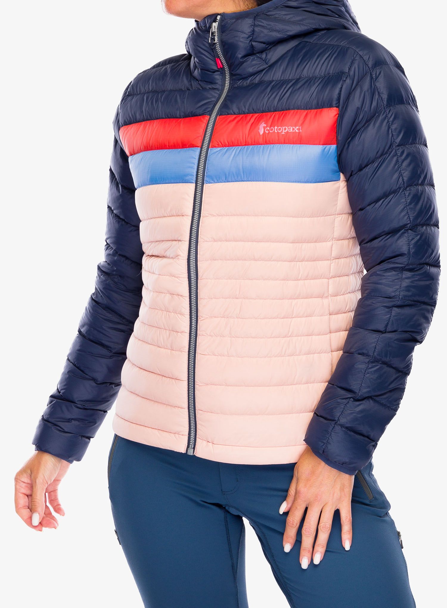 Bunda páperová dámska Cotopaxi Fuego Down Hooded Jacket - ink/rosewood