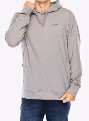 Mikina s kapucňou Craghoppers NosiLife Tagus Hooded Top - soft grey marl
