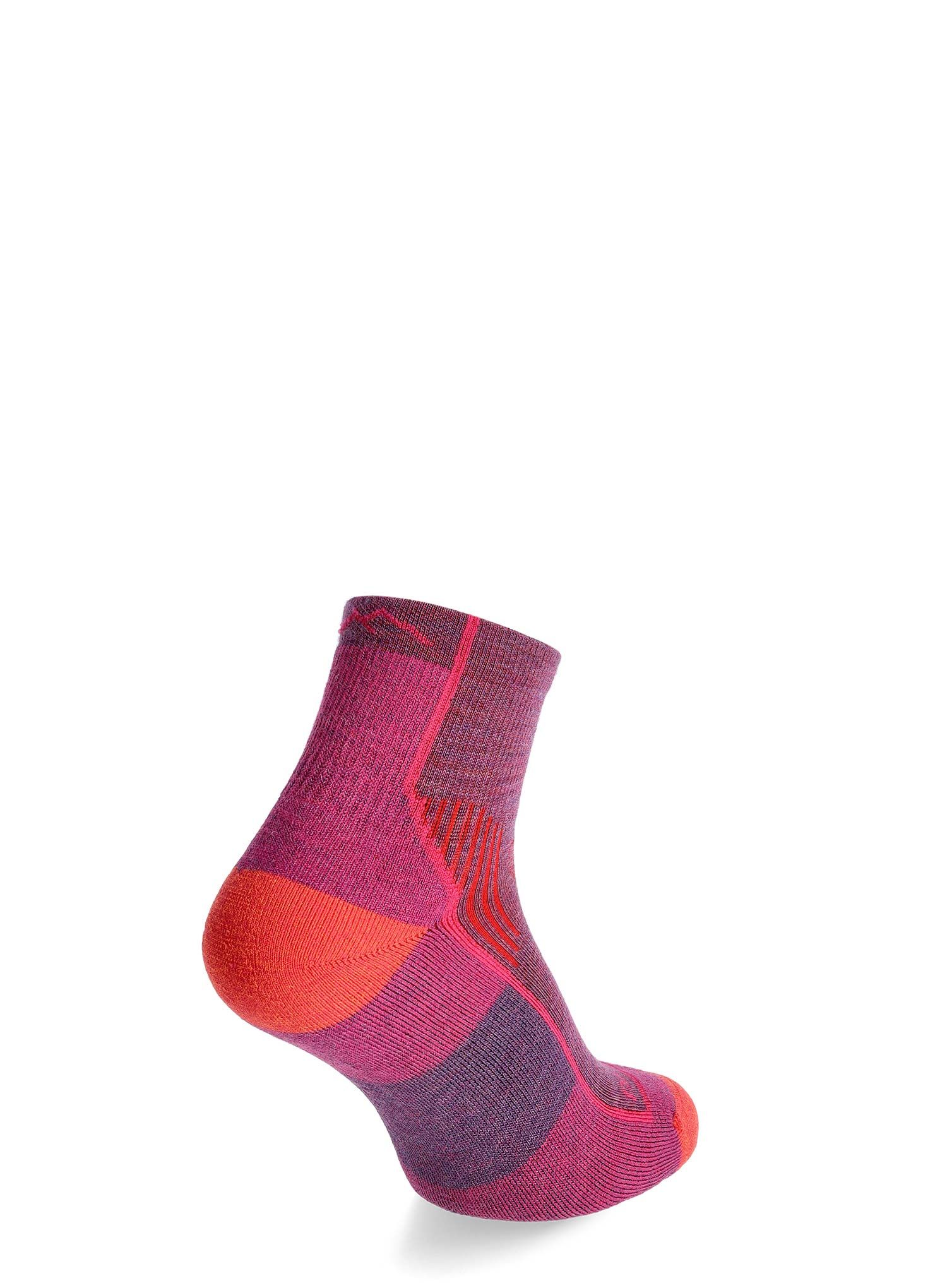 Merino ponožky dámske Darn Tough Hiker 1/4 Midweight with Cushion - berry