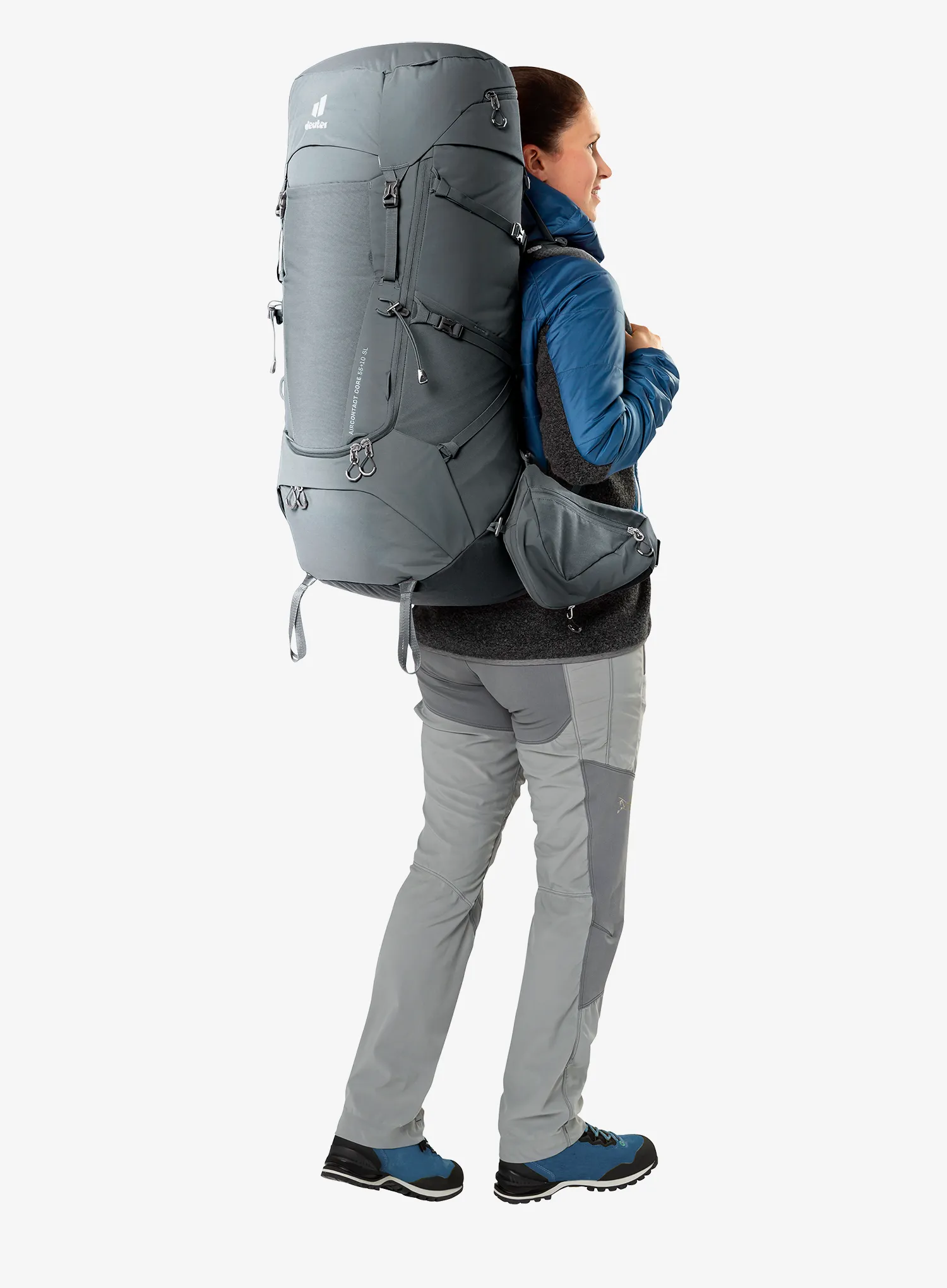 Dámsky trekingový batoh Deuter Aircontact Core 55 + 10 SL - graphite/black