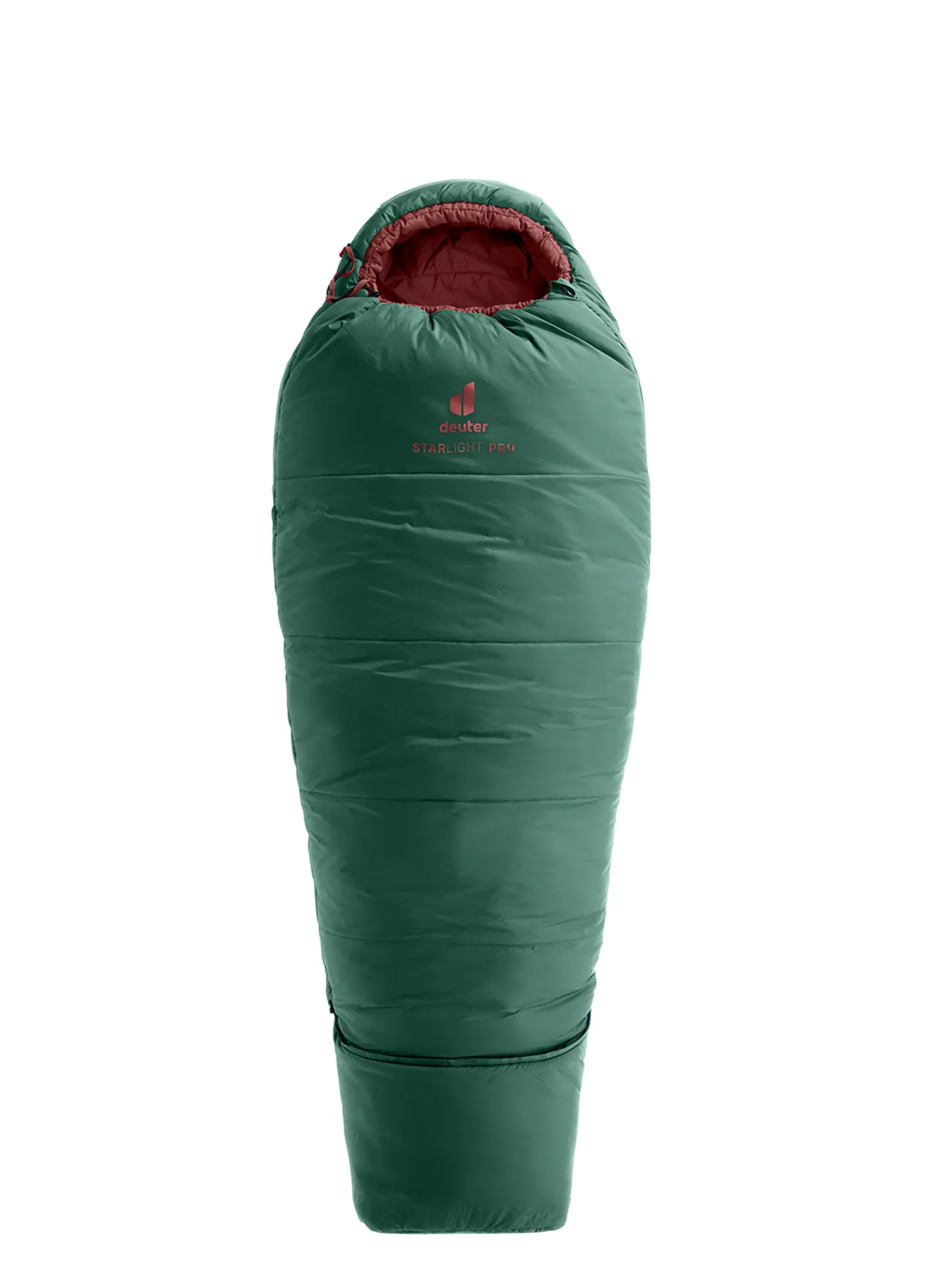 Detský spací vak Deuter Stralight Pro (130–170 cm) - seagreen/redwood