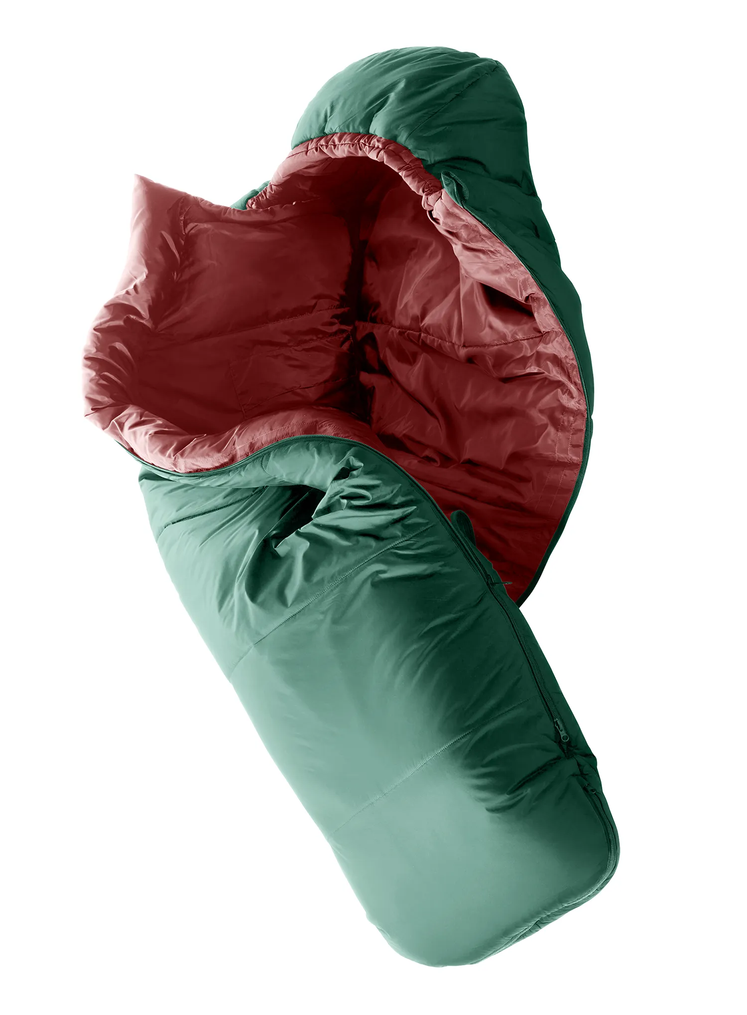 Detský spací vak Deuter Stralight Pro (130–170 cm) - seagreen/redwood