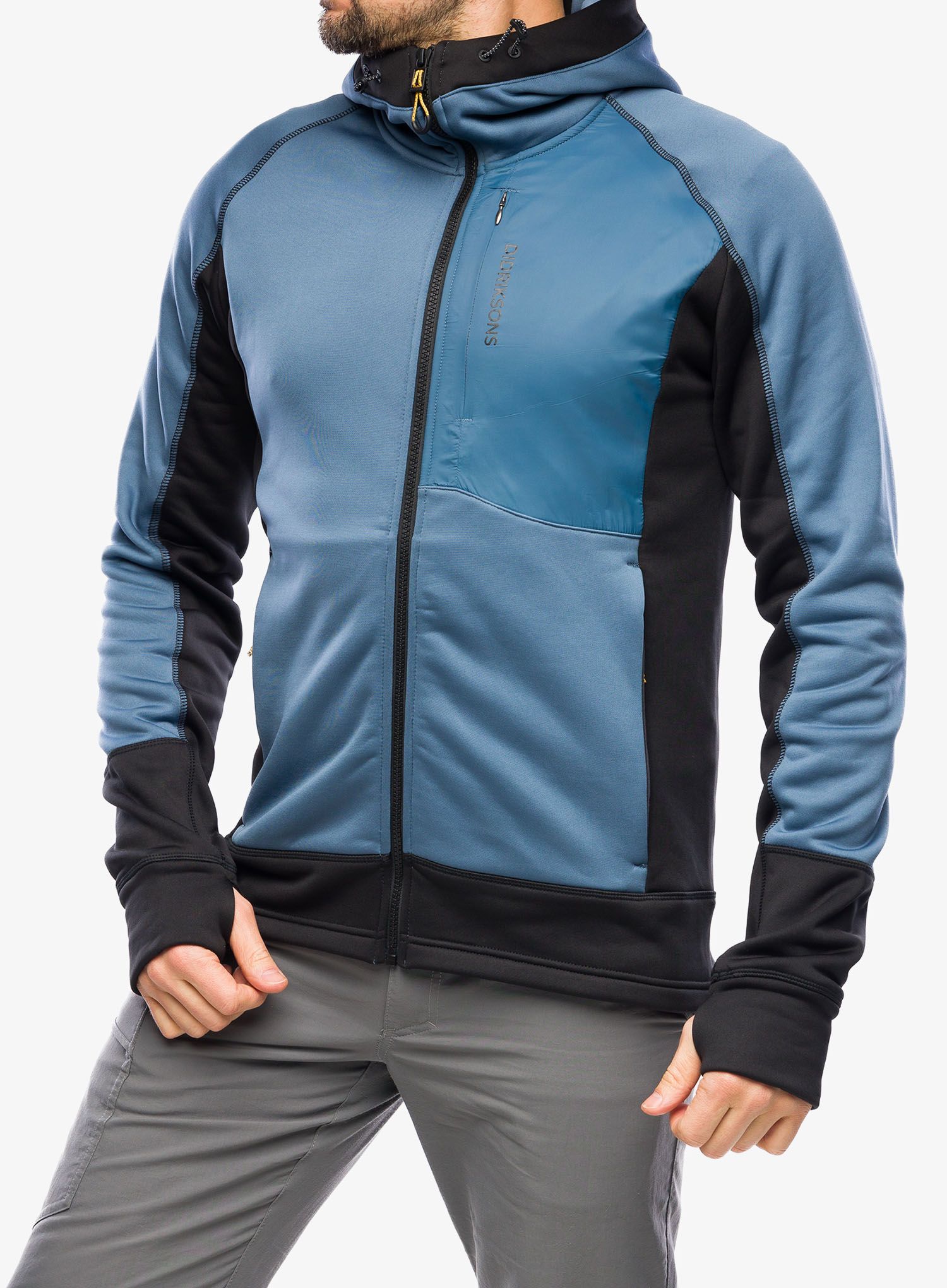 Flísová mikina Didriksons Eros Jacket - true blue