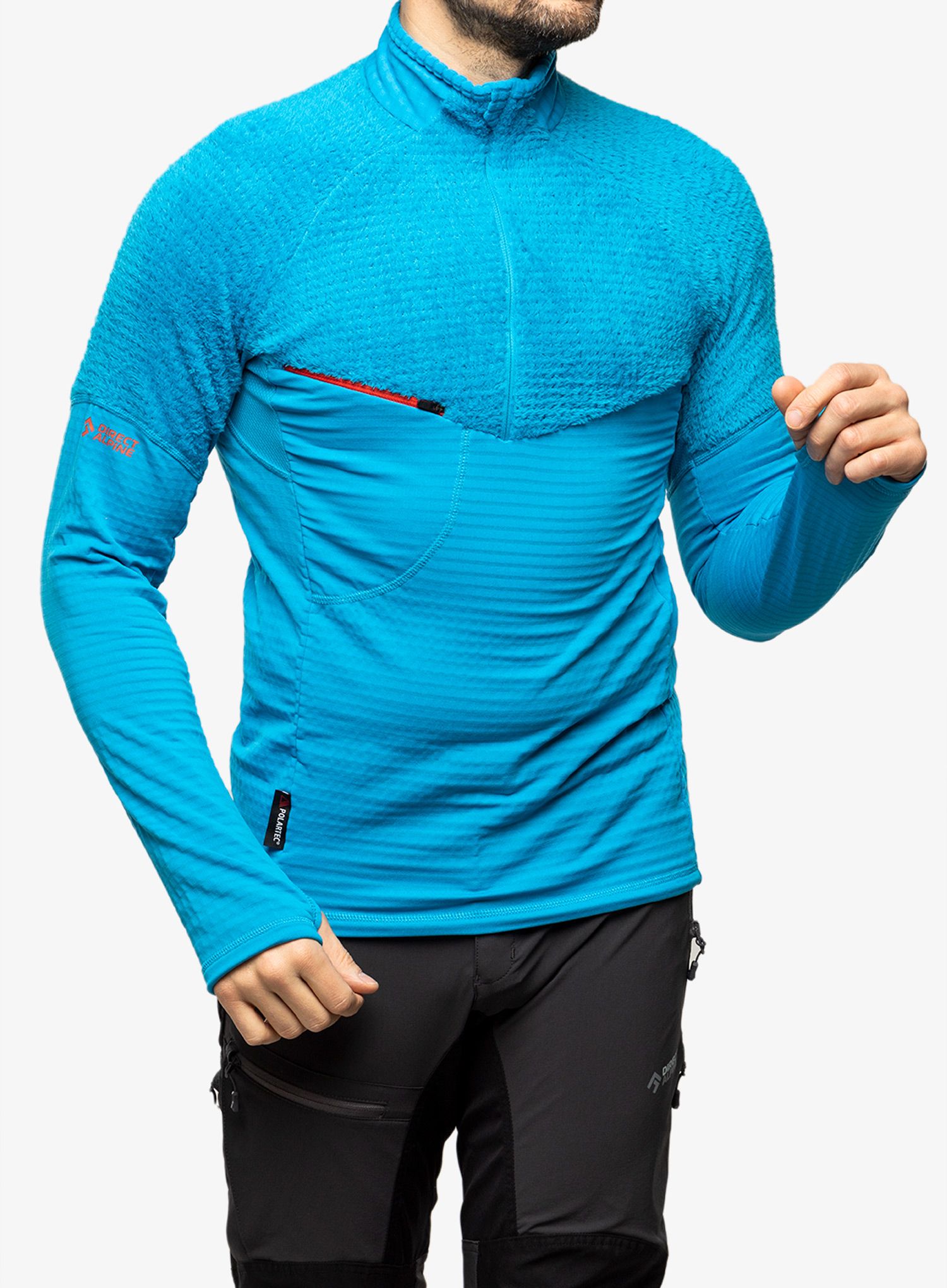 Pánska mikina bez kapucne Direct Alpine Dragon Pullover - ocean/brick