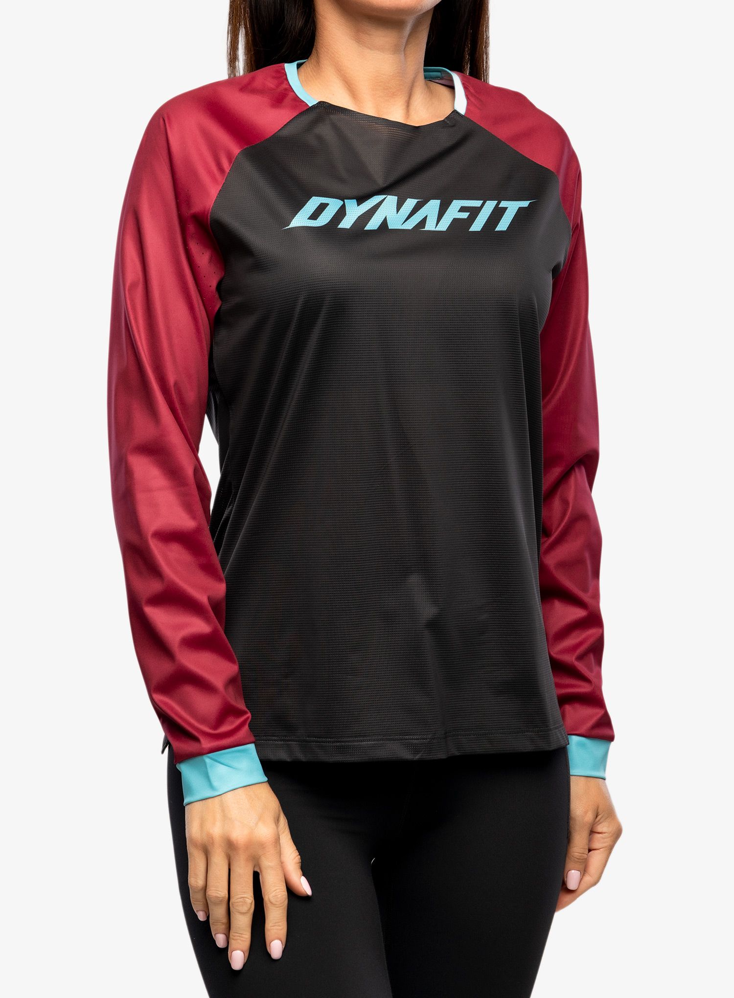 Dámska cyklistická mikina Dynafit Ride L/S  - black out beet red