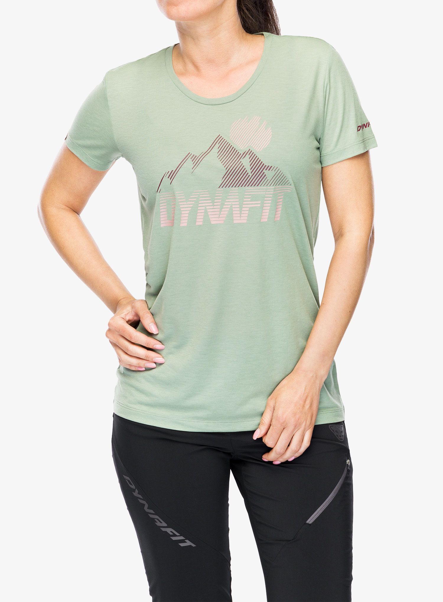 Dámske tričko Dynafit Transalper Graphic S/S Tee - sage