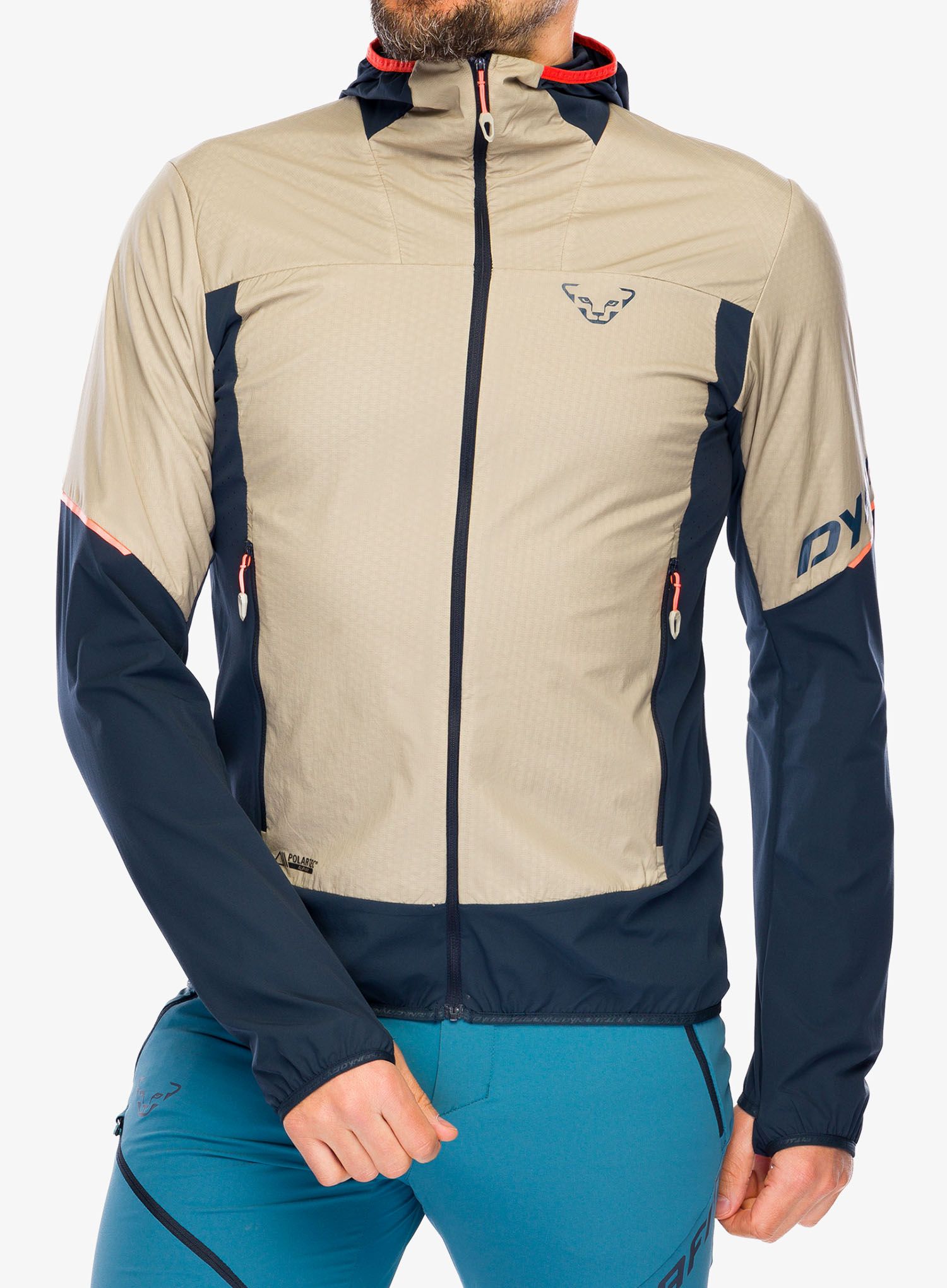 Flísová bunda Dynafit Traverse Alpha Hooded JKT - rock khaki